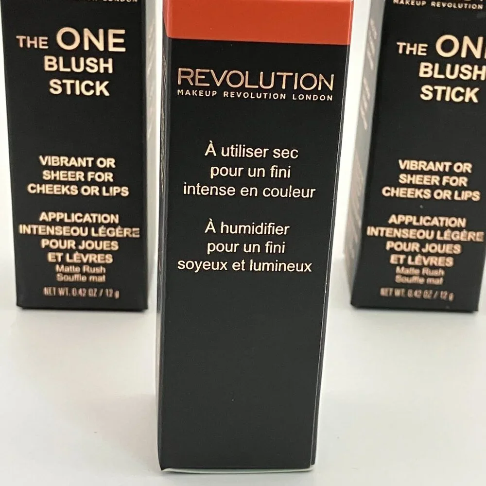 Makeup Revolution The One Fast Base Blush Stick Vibrant Or Sheer For Cheeks Lips